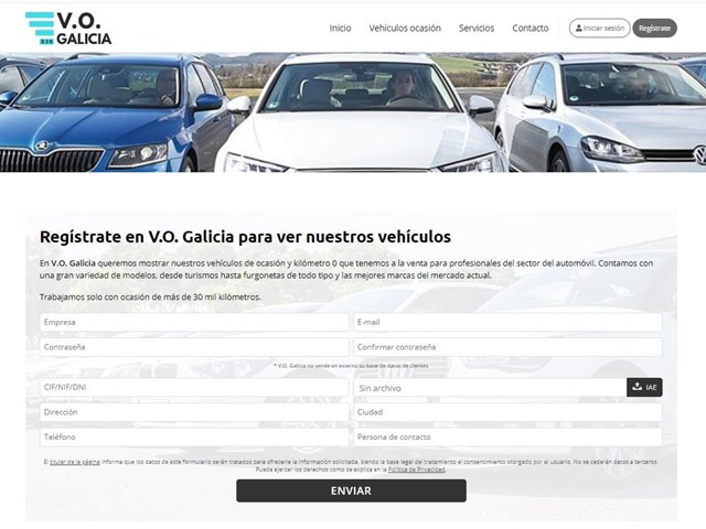 Regístrate en V.O. Galicia para ver nuestros vehículos.